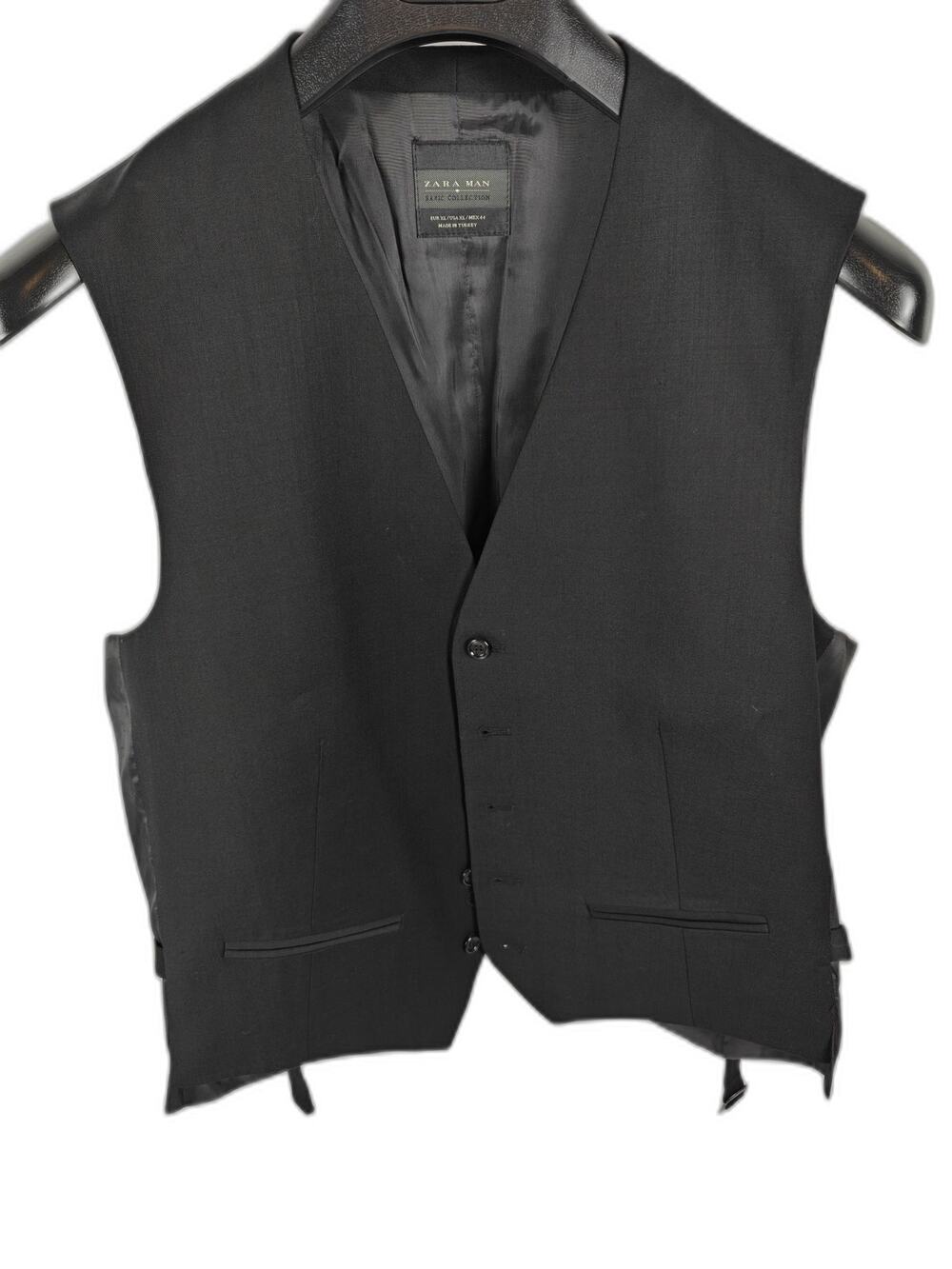 Men’s Zara Man Suit Vest Black Size XL